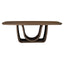 Dining table Windsor walnut 230 brass base