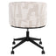 Dining chair Rochenne beige graffic swivel on wheels