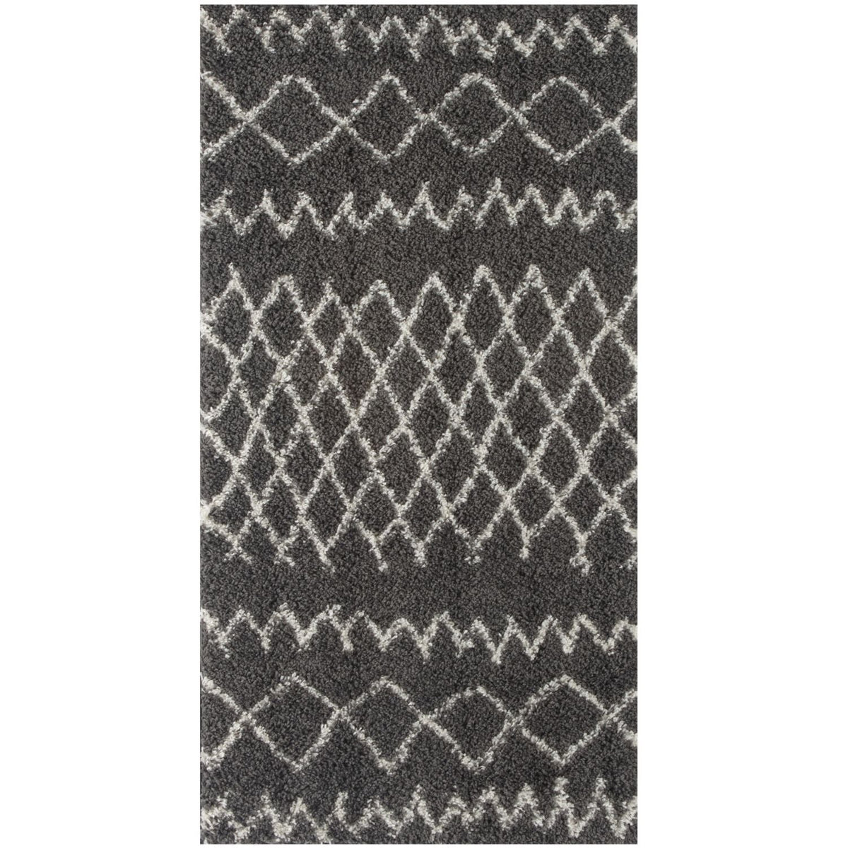 Moroccan Dark Grey Shaggy Rug | 940
