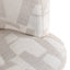 Dining chair Rochenne beige graffic swivel on wheels