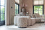 Pouffe & Footstool Lexie beige chevron  45Ø