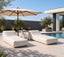 Outdoor daybed Solada ecru stripe