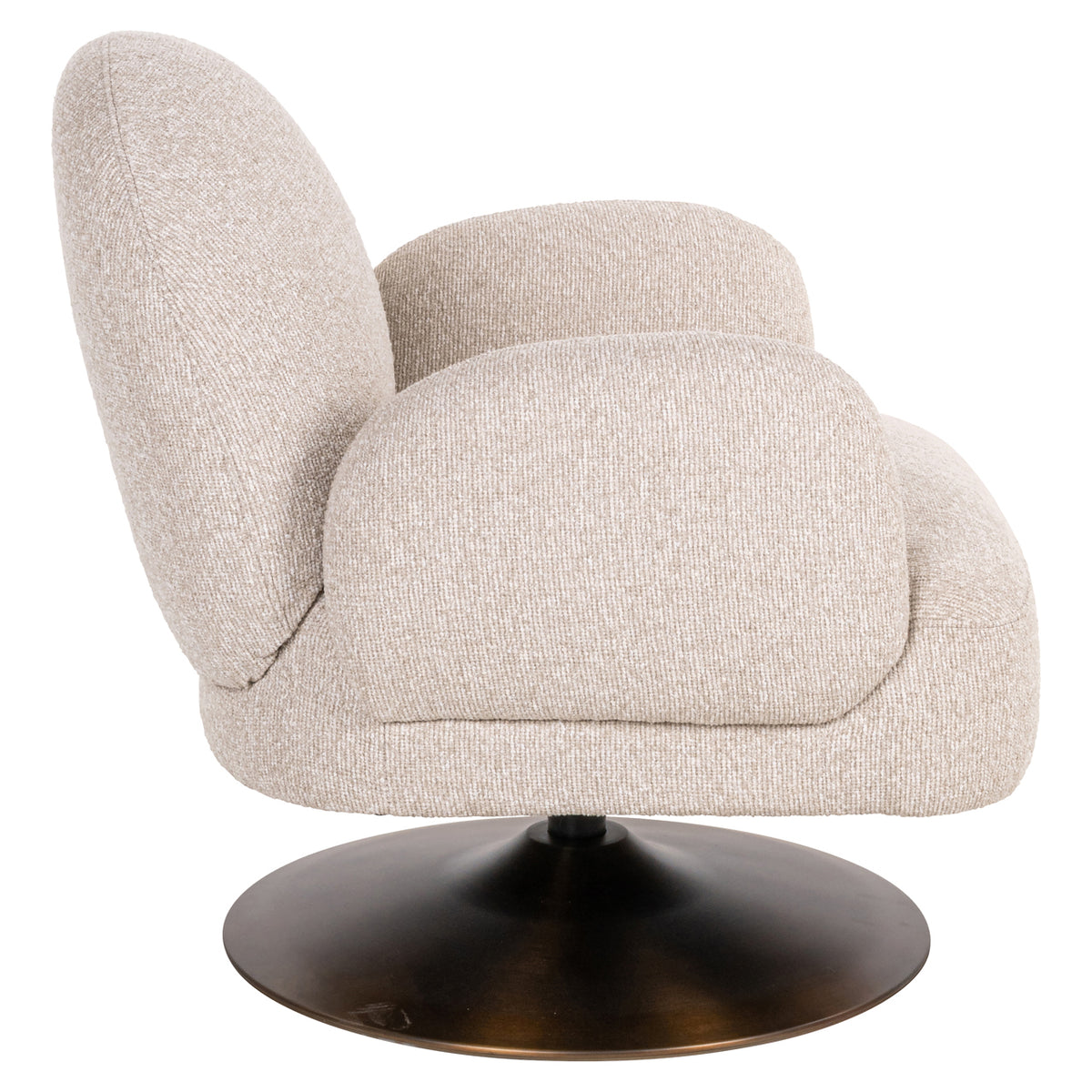 Lounge chair Kagney biscotti swivel