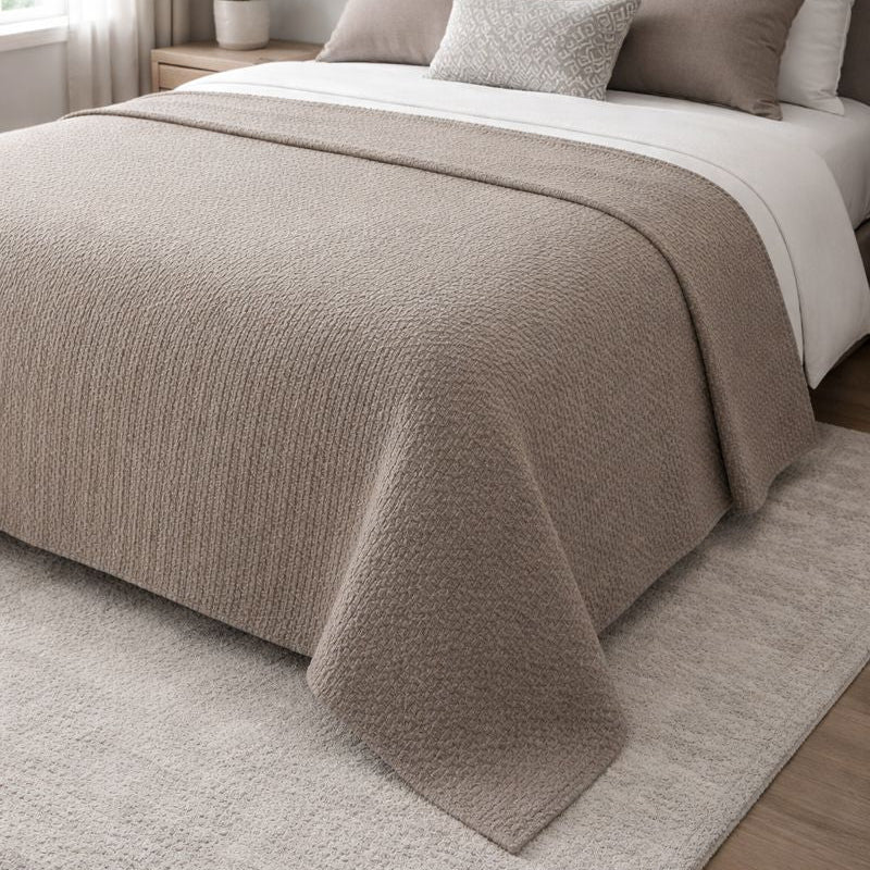 Malini Hendersen Taupe King Quilt
