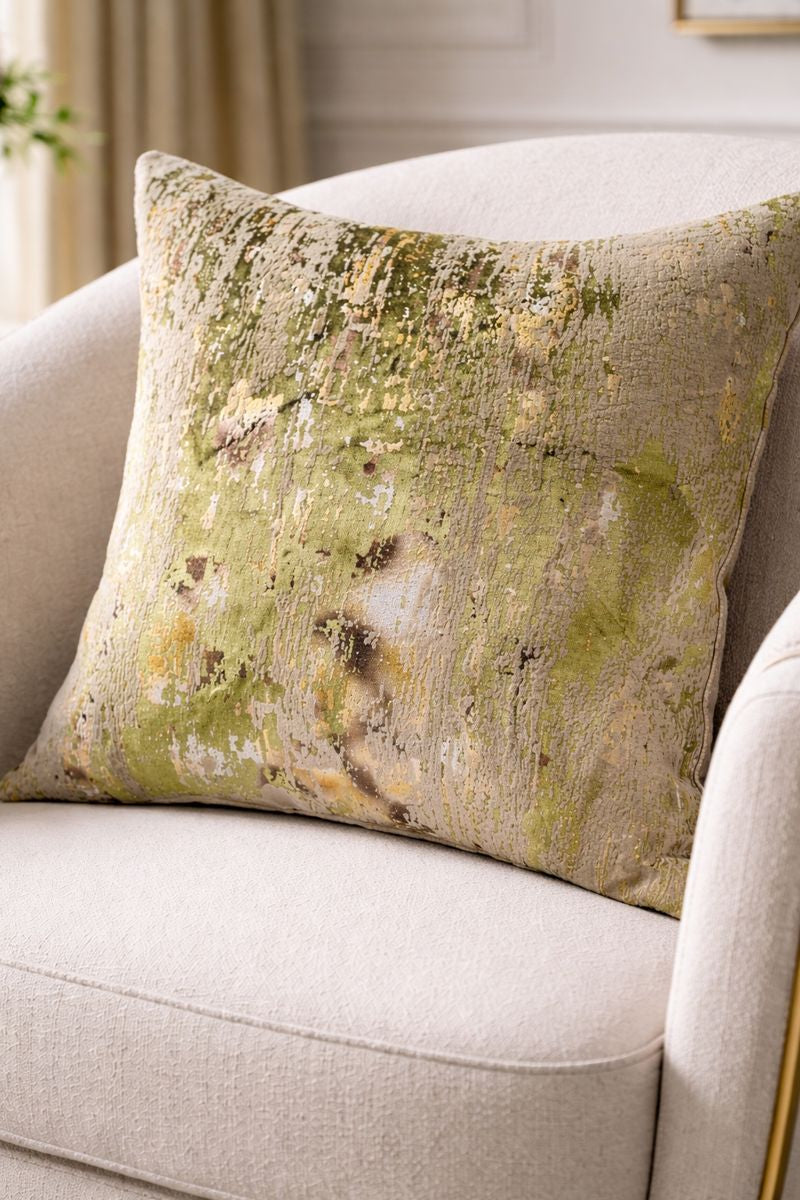 Malini Large Torcello Olive Cushion  | OUTLET