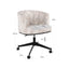 Dining chair Rochenne beige graffic swivel on wheels
