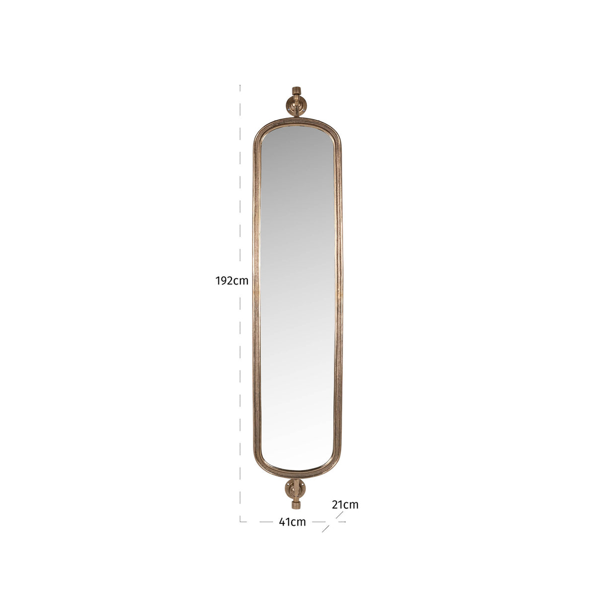 Mirror Hasting brass antique
