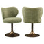 Dining chair Amely pistache softweave swivel