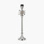 Trafalgar Nickel Metal Palm Tree Table Lamp Base with Harry 30cm Ivory Cotton Mix Cylinder Lampshade