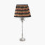 Trafalgar Nickel Metal Palm Tree Table Lamp Base with Athira 30cm Multi Chevron Design Mushroom Pleat Tapered Lamp Shade