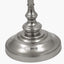 Trafalgar Nickel Metal Palm Tree Floor Lamp Base with Henry 45cm Grey Handloom Cylinder Lampshade