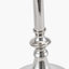 Trafalgar Nickel Metal Palm Tree Floor Lamp Base with Henry 45cm Grey Handloom Cylinder Lampshade