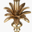 Trafalgar Gold Metal Palm Tree Table Lamp Base with Stellan 35cm Black Slubbed Silk Mix Gold Lined Cylinder Lampshade