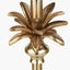Trafalgar Gold Metal Palm Tree Table Lamp Base with Stellan 35cm Green Slubbed Silk Mix Gold Lined Cylinder Lampshade