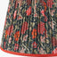 Trafalgar Gold Metal Palm Tree Table Lamp Base with Floressa 35cm Red Floral Patterned Mushroom Pleat Tapered Lamp Shade