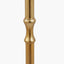 Trafalgar Gold Metal Palm Tree Floor Lamp Base with Henry 45cm White Handloom Cylinder Lampshade