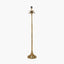 Trafalgar Gold Metal Palm Tree Floor Lamp Base with Floressa 45cm Red Floral Patterned Mushroom Pleat Tapered Lamp Shade