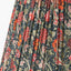 Trafalgar Gold Metal Palm Tree Floor Lamp Base with Floressa 45cm Red Floral Patterned Mushroom Pleat Tapered Lamp Shade