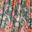 Trafalgar Gold Metal Palm Tree Floor Lamp Base with Floressa 45cm Red Floral Patterned Mushroom Pleat Tapered Lamp Shade