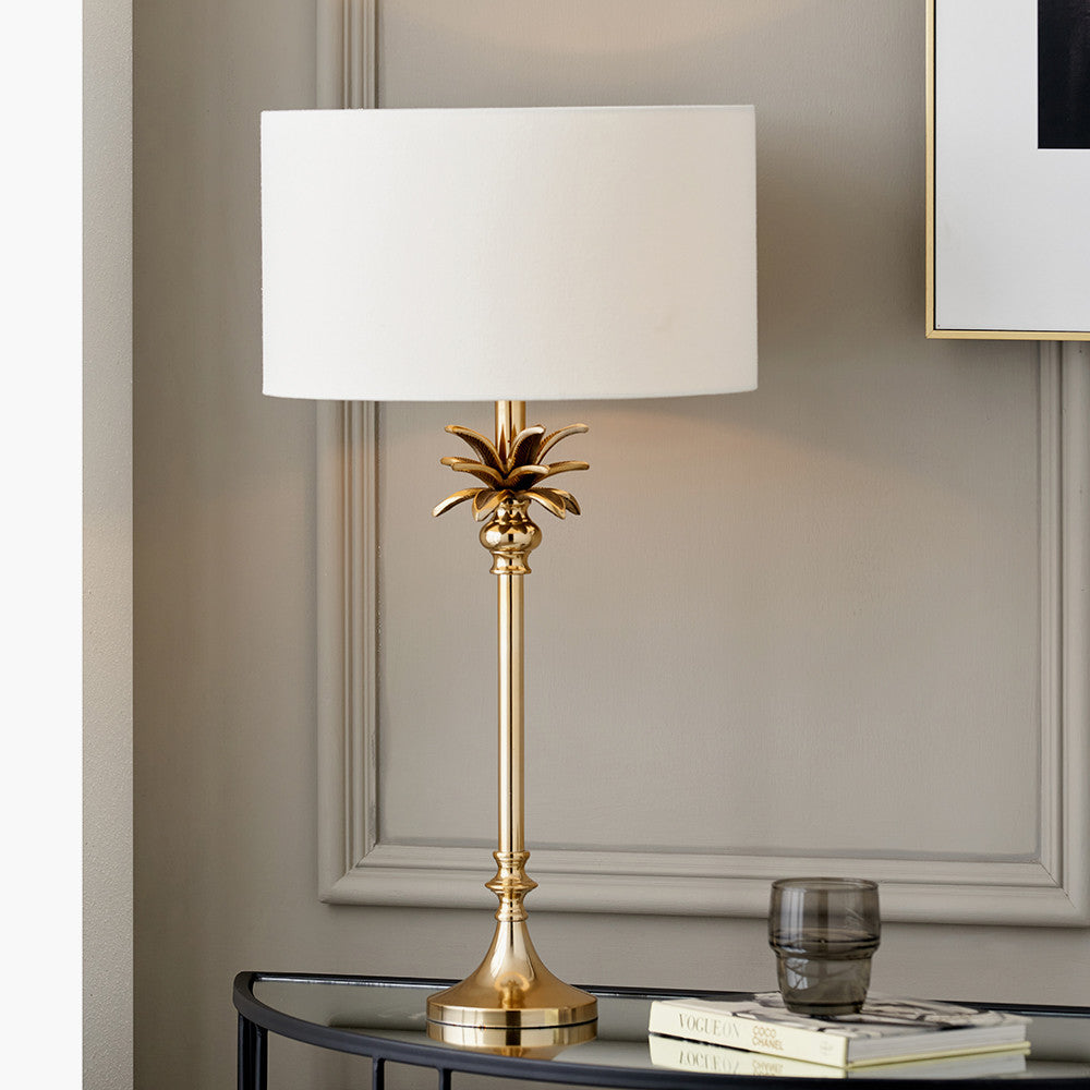 Trafalgar Gold Metal Palm Tree Table Lamp