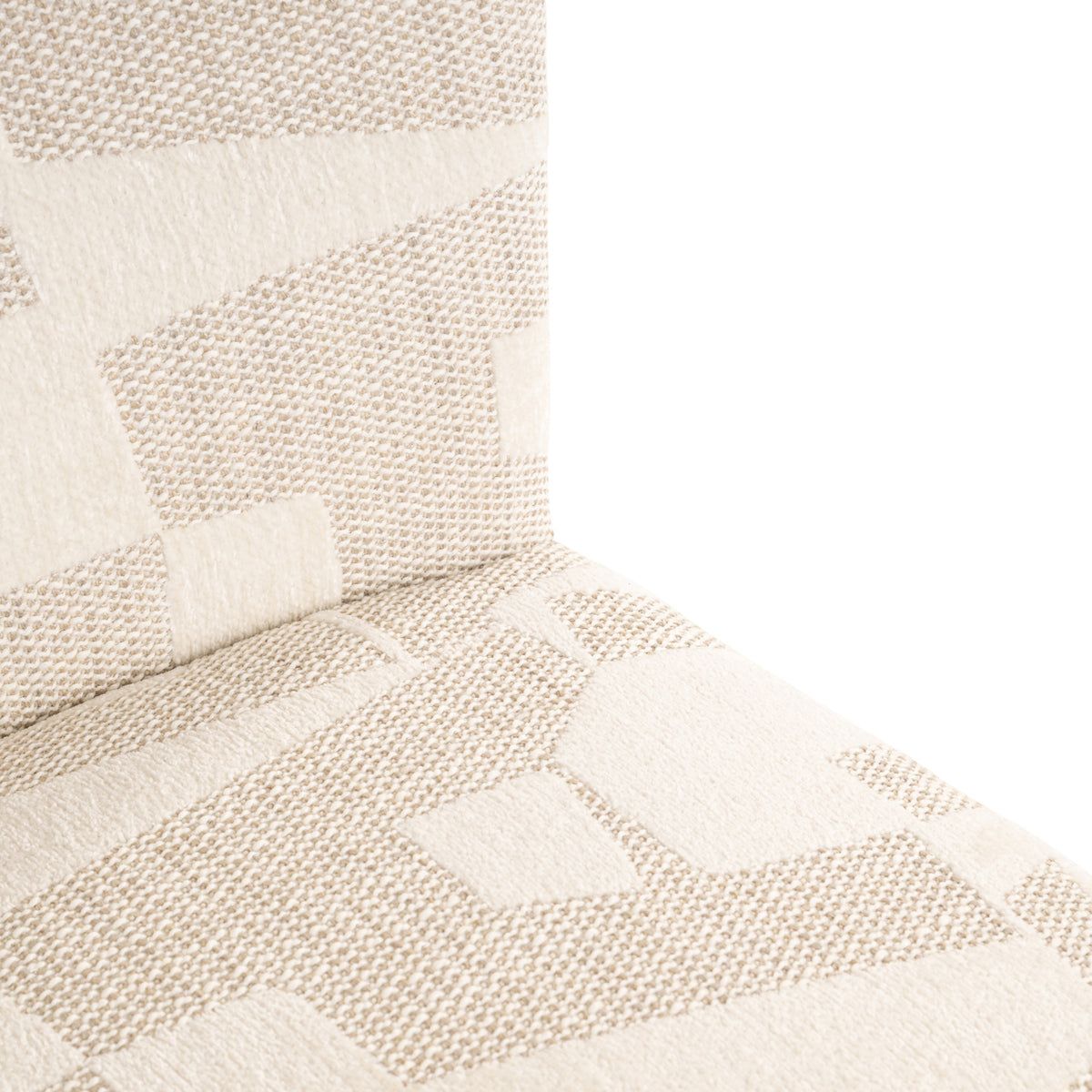 Dining chair Lorain beige graffic on wheels