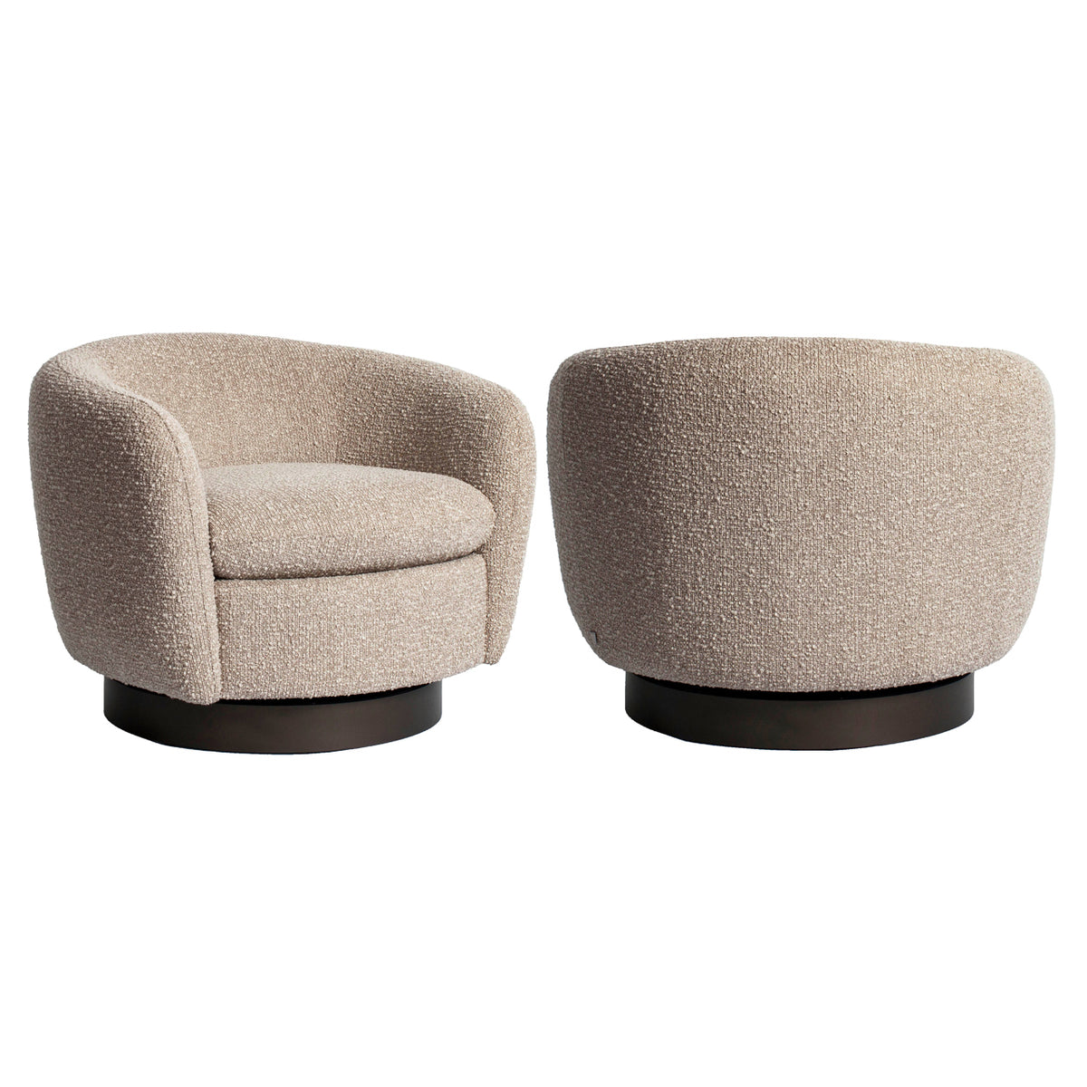 Lounge chair Colmar natural chunky swivel