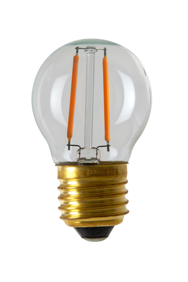 LED spherical 4,5x7 cm LIGHT 2W clear E27 dimmable