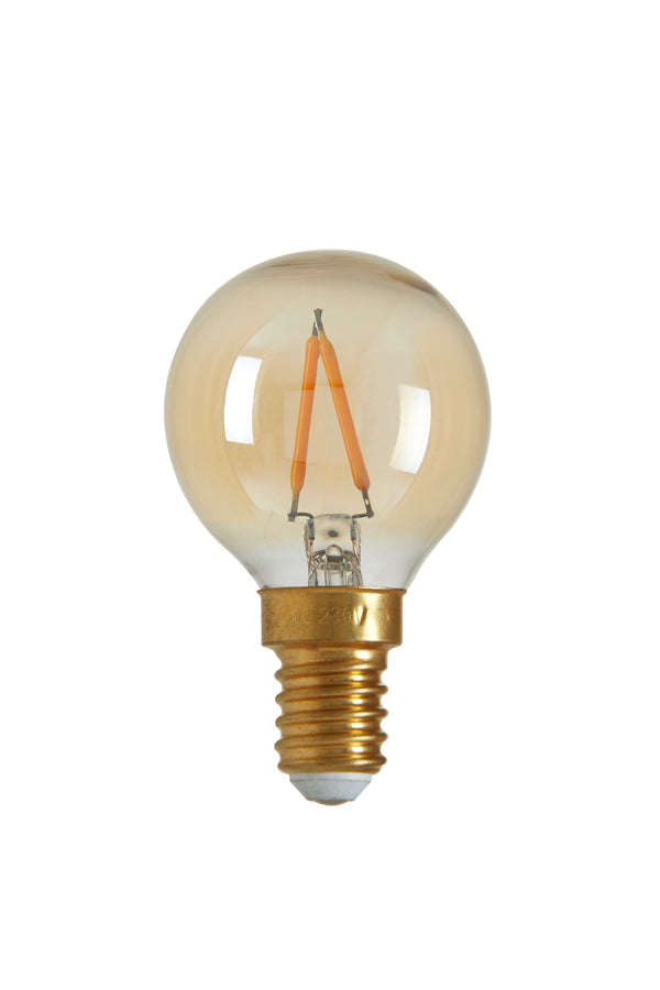 LED spherical 4x7 cm LIGHT 2W amber E14 dimmable