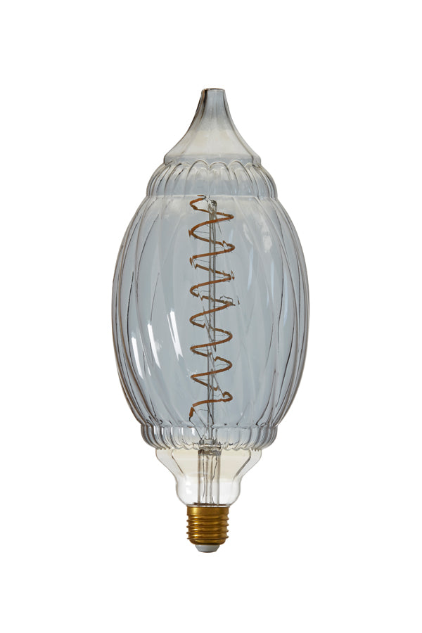 Deco LED globe 12x28 cm BAROQUE 4W smoked E27 dimmable
