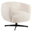 Lounge chair Estelle beige blockweave swivel