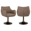 Dining chair Aldo brown tweed swivel