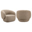 Lounge chair Milano sand tweed fire retardant