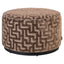 Pouffe & Footstool Lexie brown labyrinth 70Ø
