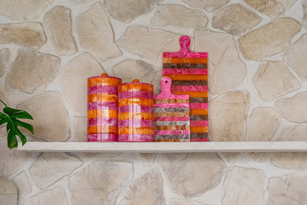 Tray Cindy pink/orange - serving board small