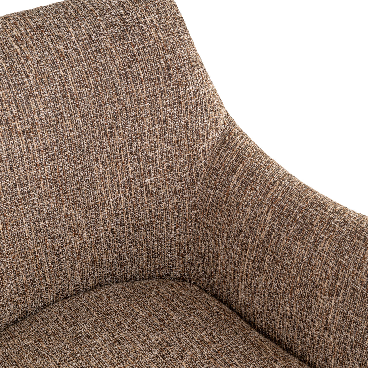 Dining chair Aldo brown tweed swivel