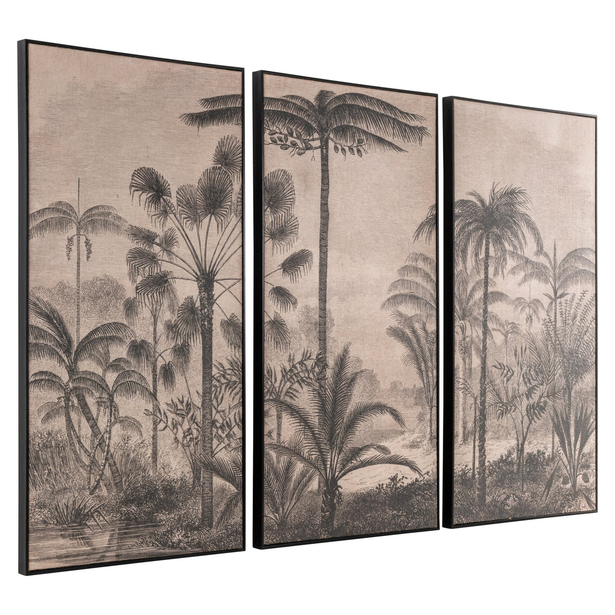 Wall art Rhapsody brown (Set of 3)