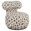 Lounge chair Kaya weave brown swivel