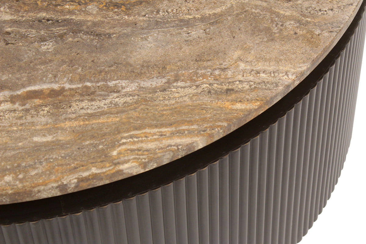 Coffee table Russo brown 90Ø