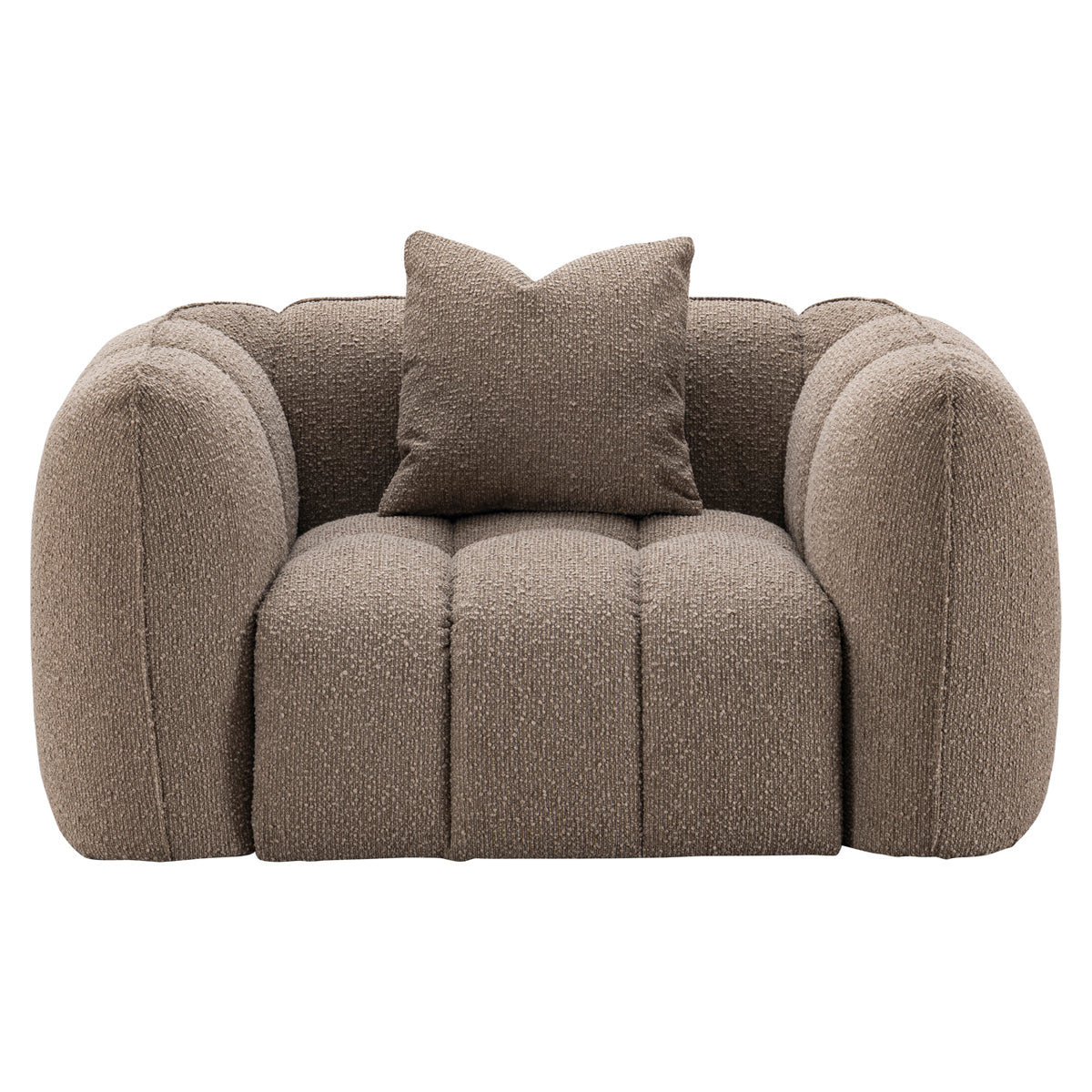 Lounge chair Hogan mocca chunky fire retardant