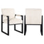 Dining chair Beck white chenille