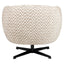 Lounge chair Estelle sand chevron swivel