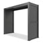 Como Free Standing BBQ Shelter with LED Lights - Side Louvre and Blind - Grey