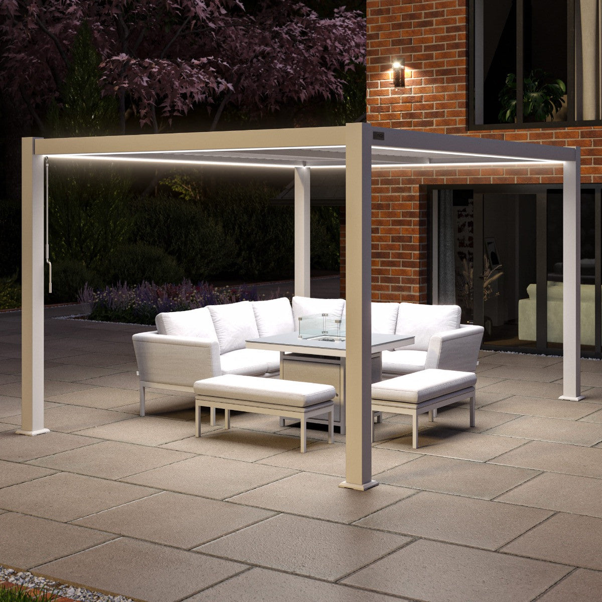 Como Pergola Aluminium Rectangular 30x40 Frame Only - White