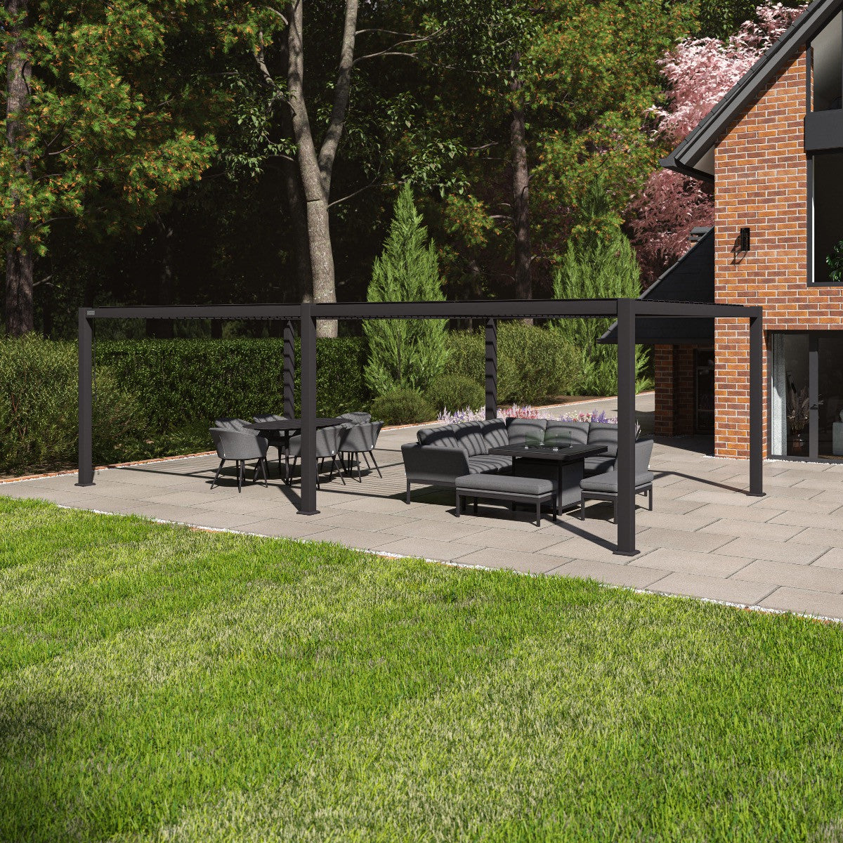 Como Pergola Aluminium 78x40 Frame Only / Grey