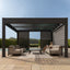 Eden Pergola Aluminium Square 40x40 - Frame Only - Grey