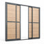 Eden Pergola Wood Effect Sliding Louvre Panel Door 262x222 (Right Hand)