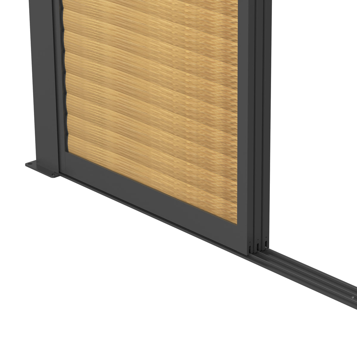Como Pergola Sliding Louvre Doors Wood Effect 4m Side - 370x218cm