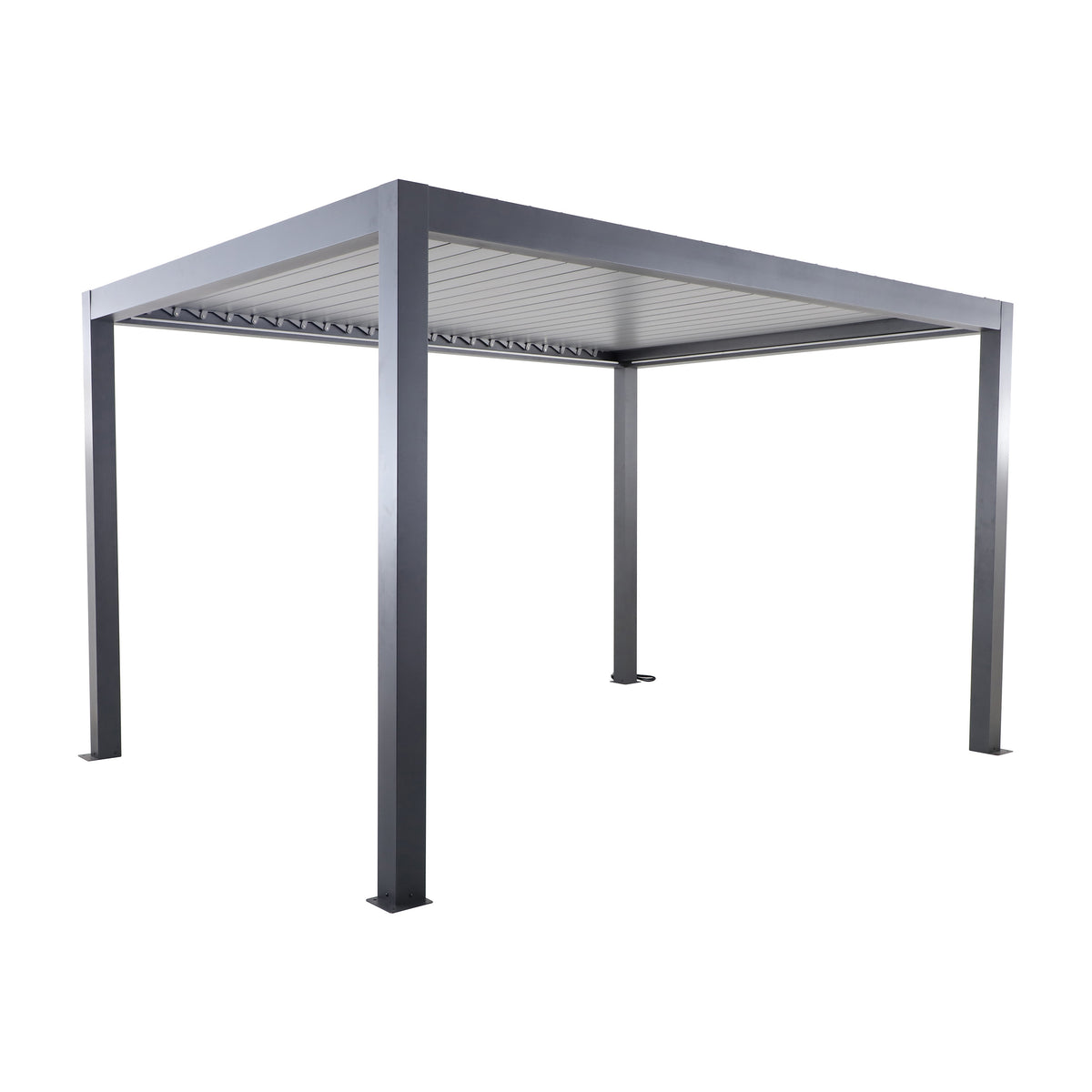 Solis Retractable Roof Pergola Aluminium Rectangular 30x40 - Frame Only - Grey