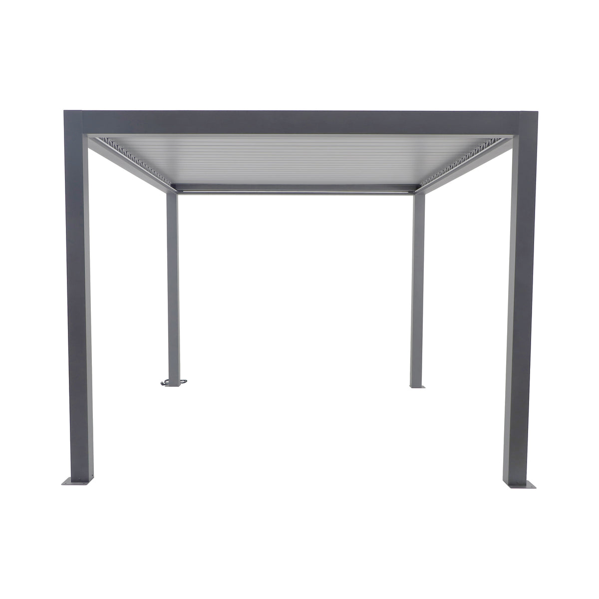 Solis Retractable Roof Pergola Aluminium Rectangular 30x40 - Frame Only - Grey