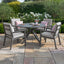 New York 4 Seat Round Dining Set / Dove Grey